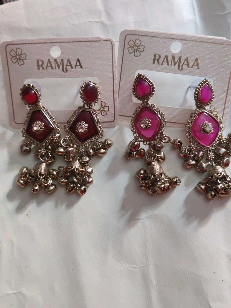 Traditional Indian Jhumka Earrings pack of 2