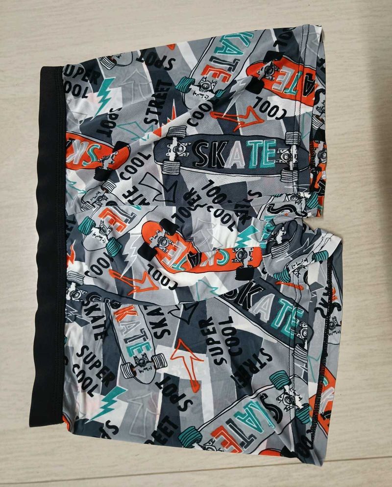 Skateboard Print Boxers