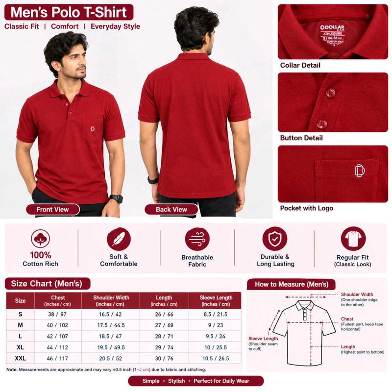 Men's Red Polo T-Shirt