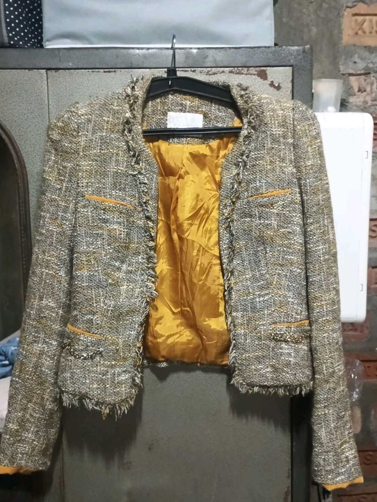 Elegant Tweed Cropped Jacket