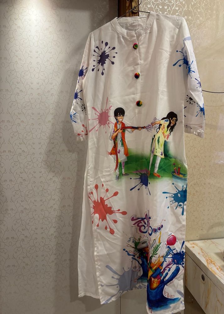 Unique Holi-themed Kurta for Women