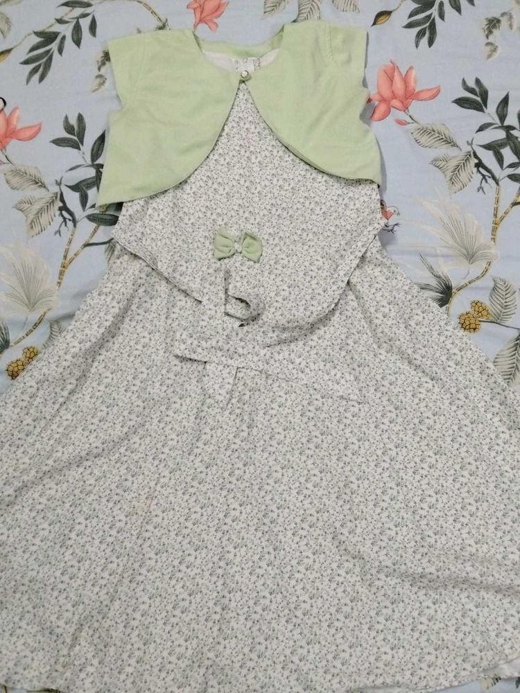 Floral Dress with Cardigan