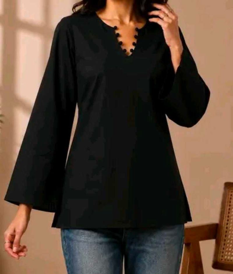 Elegant Black Corset Kurti