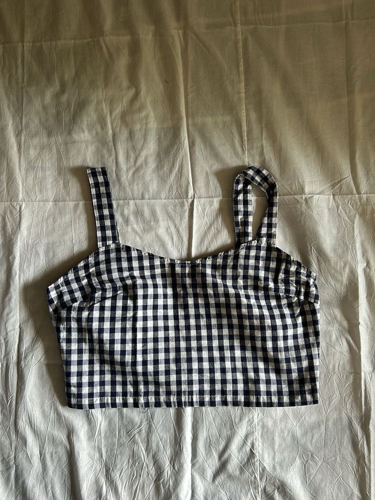 Cute Gingham Crop Top