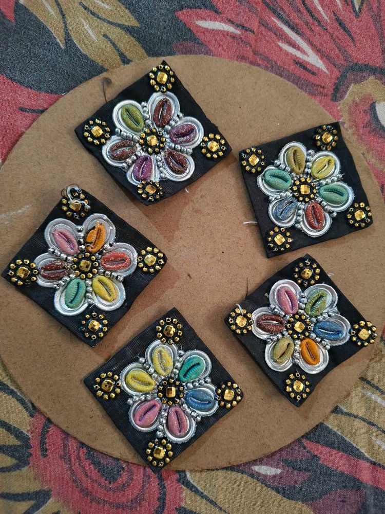 Handmade Embellished Appliques (Set of 5)