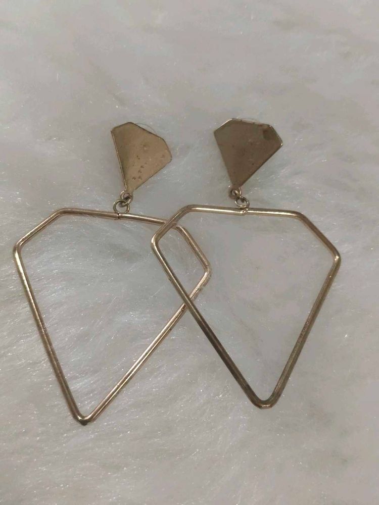 Geometric Diamond Shape Drop Earrings