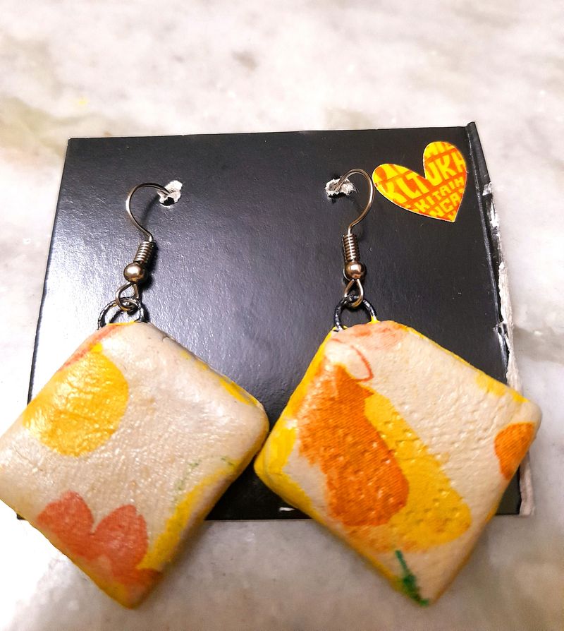 Funky Floral Statement Earrings