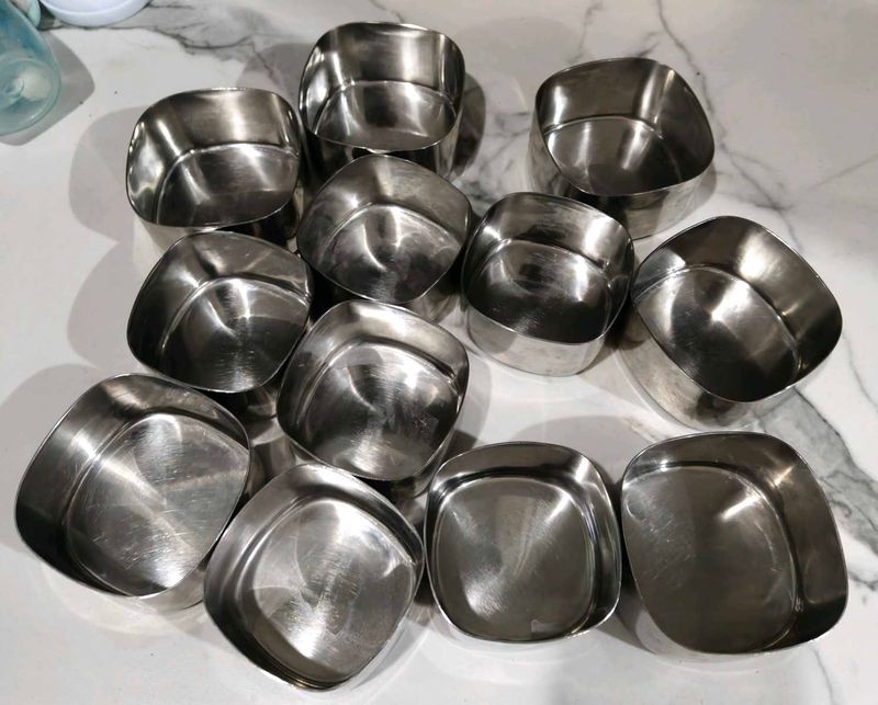 sumit Set of 12 Stainless Steel Small Bowls