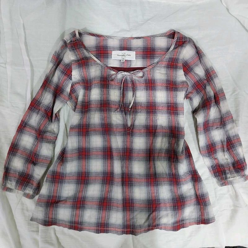 Abercrombie &amp; Fitch Plaid Babydoll Tunic Top