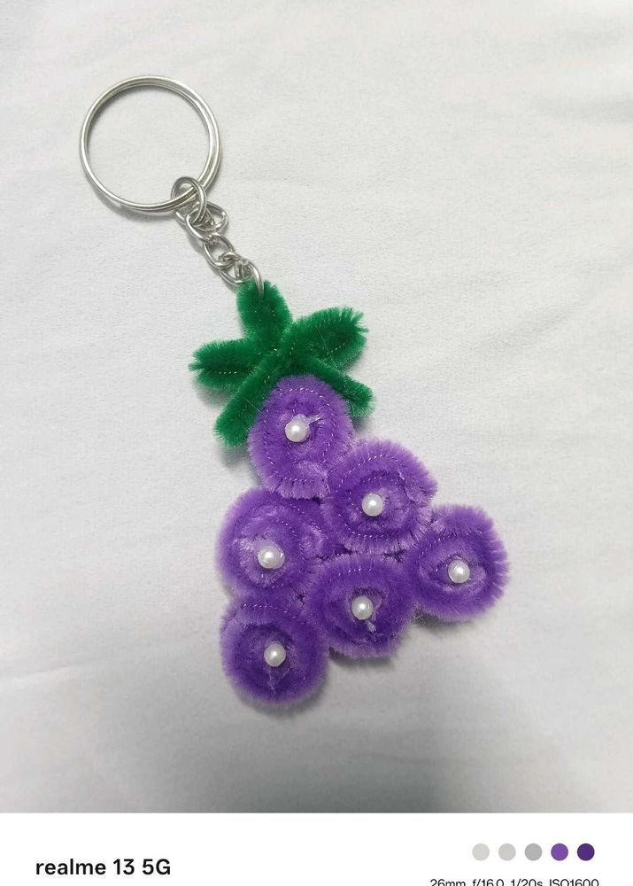 Cute Purple Grape Keychain