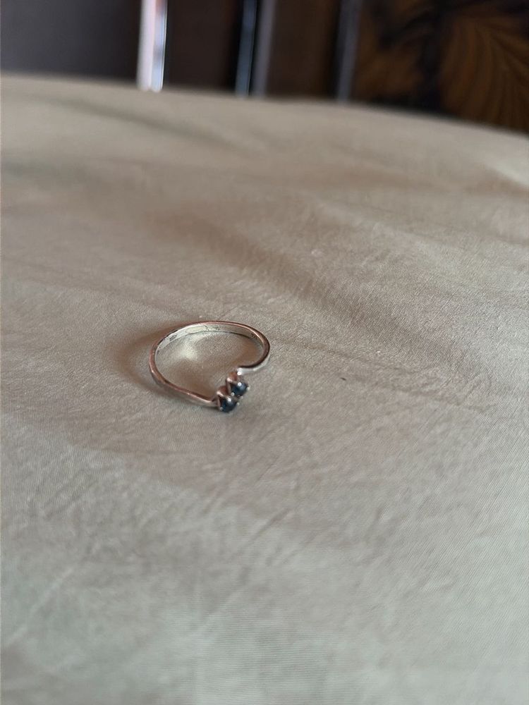 original BLUE Sapphire Ring with 925 silv