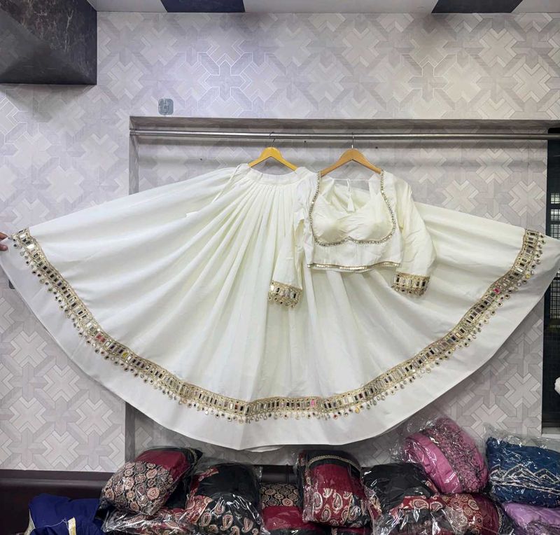 Elegant White Lehenga Choli colour available