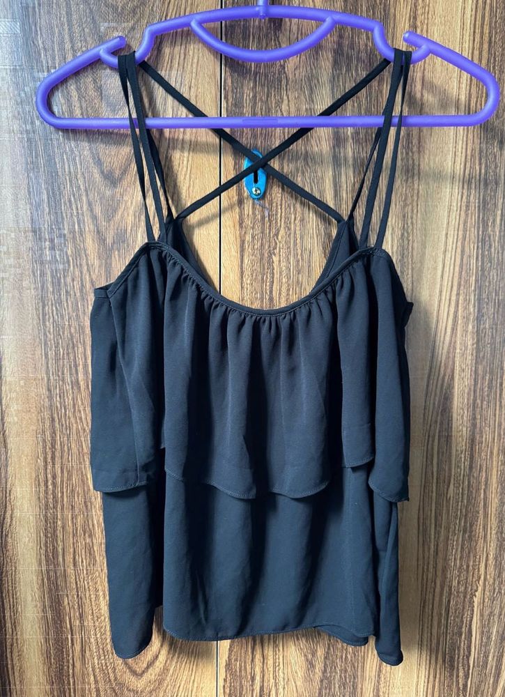 Black Layered Cami Top