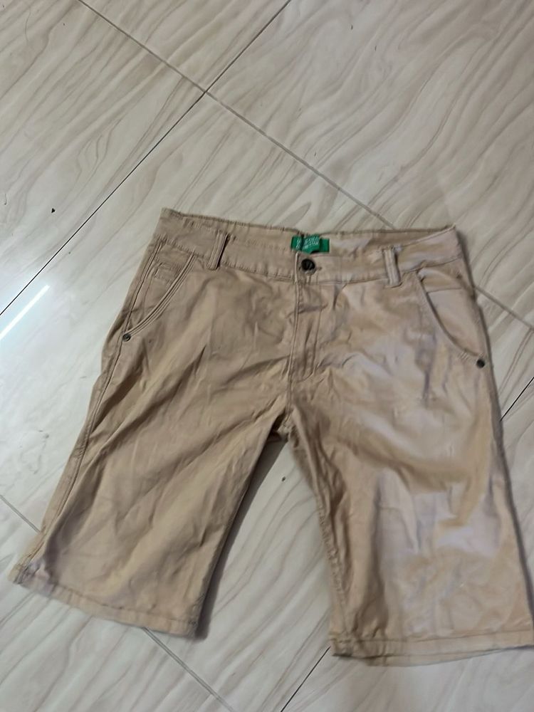 Men's Beige Chino Shorts