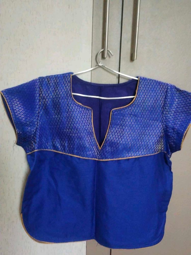 Blue Readymade Blouse/Ethnic top