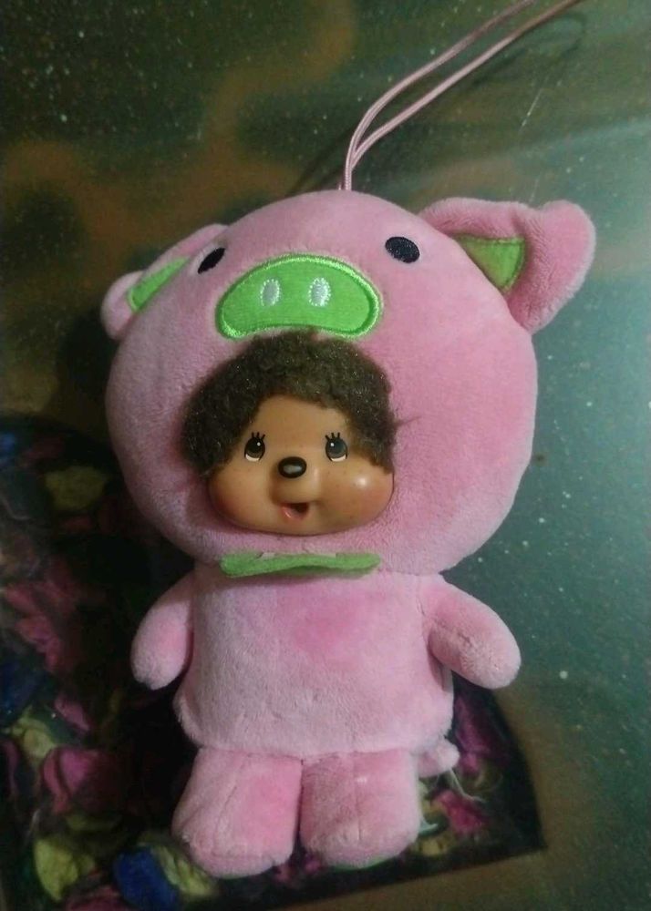 Cute Piggy Monchhichi Plush Toy