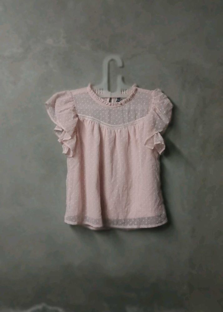 Chic Pink Textured Top