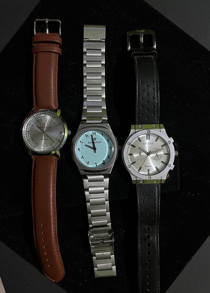 3 Stylish Watches Bundle no battery