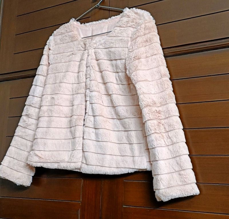 Peach Faux Furr Jacket