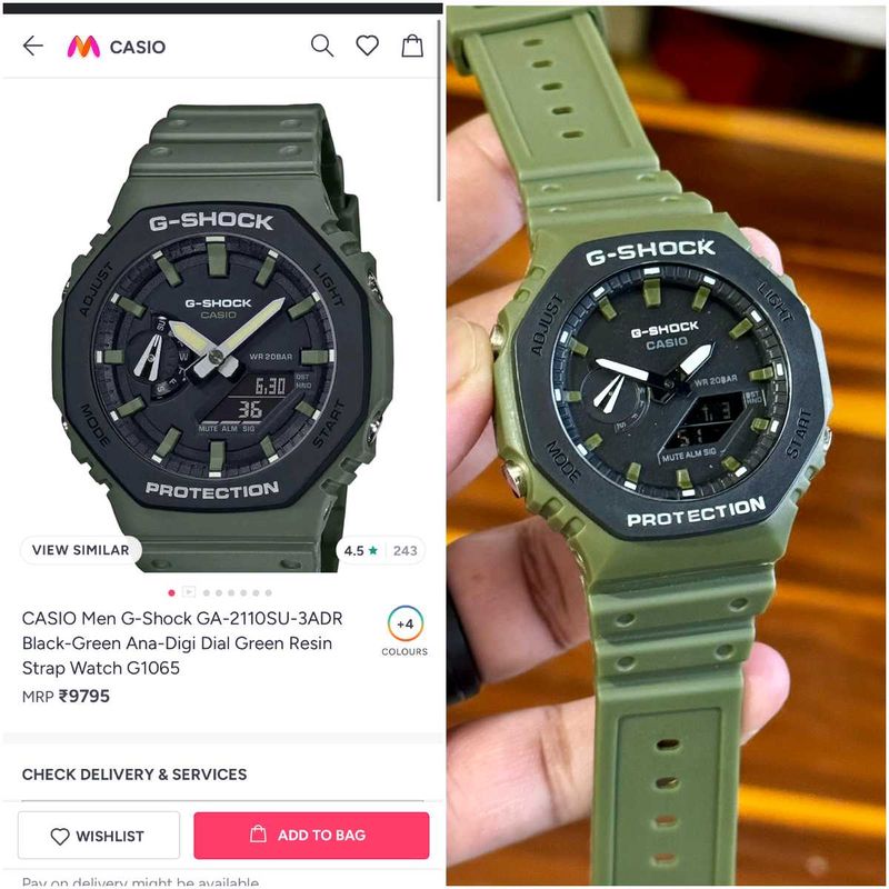 Casio G-Shock Green Analog-Digital Watch