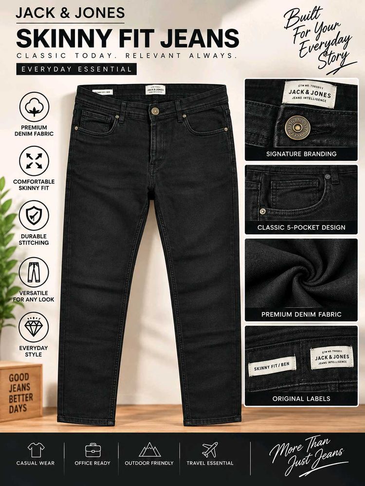 Jack &amp; Jones Black Skinny Fit Jeans