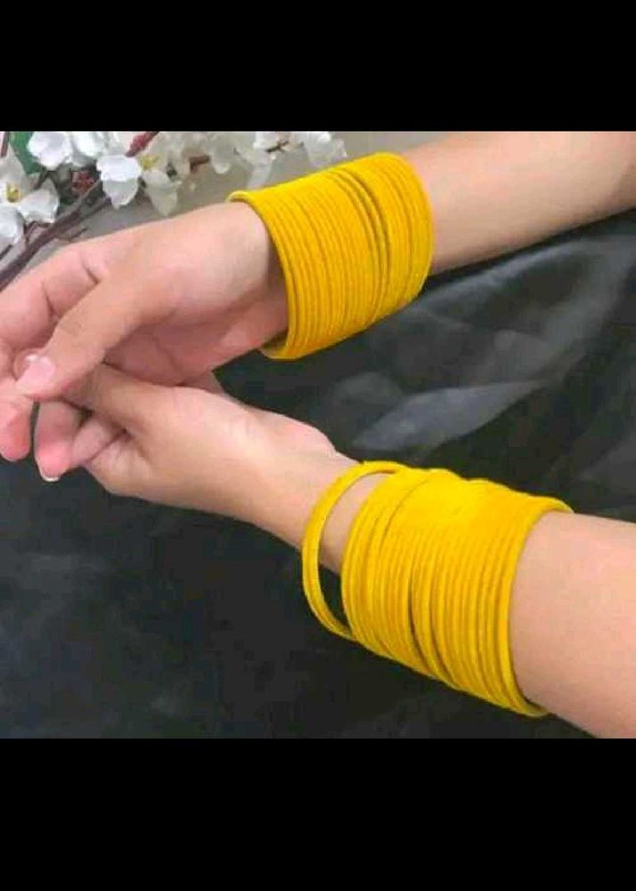 Vibrant Yellow Bangles Set