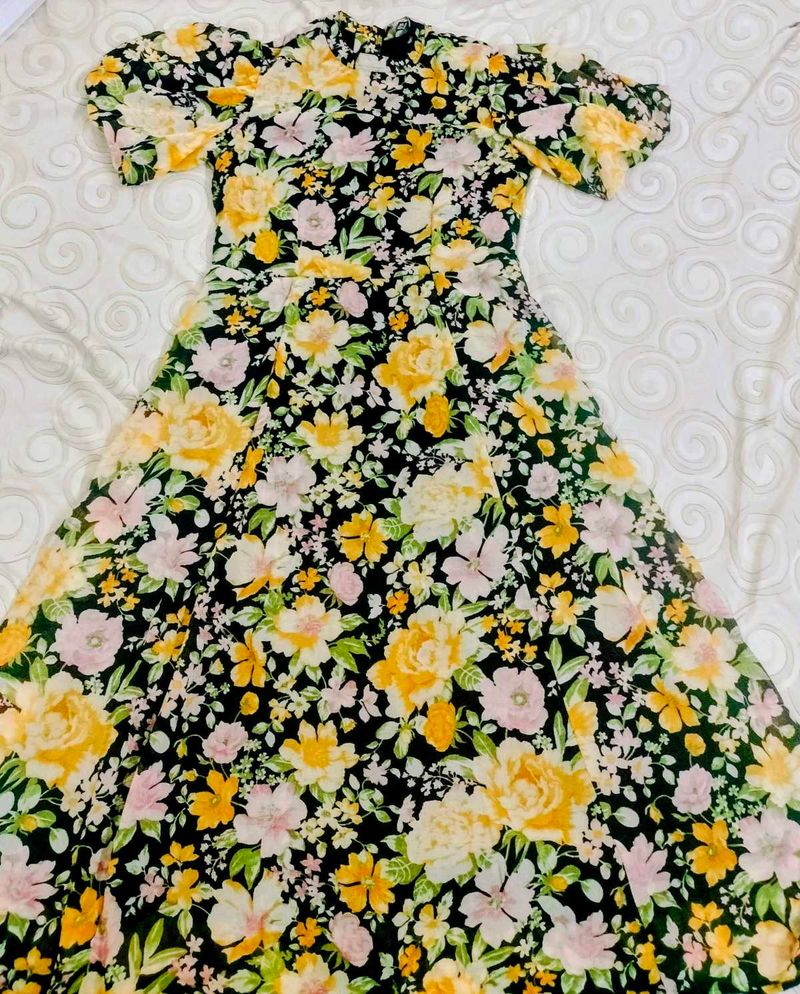 Chic Floral Print Maxi Dress