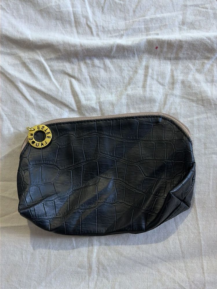 Estee lauder small Black Croc pouch