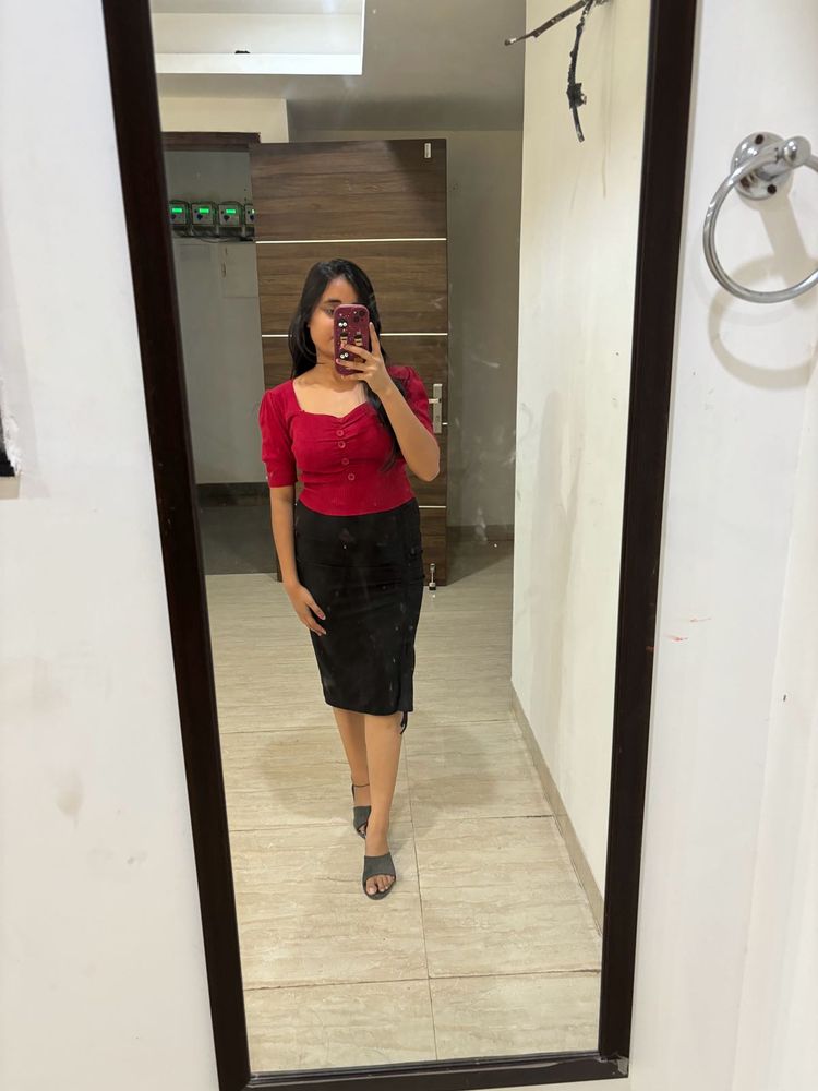 Beautiful Red Crop Top