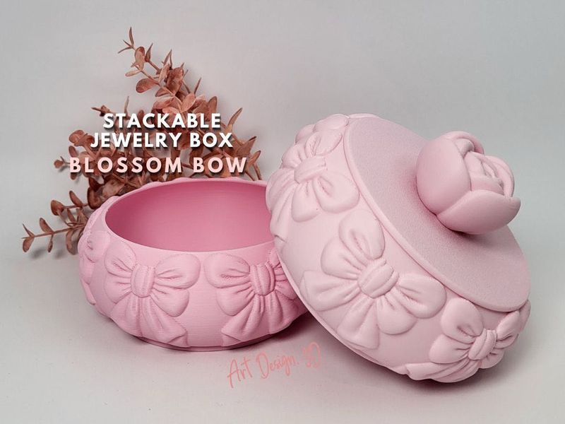 Stackable Blossom Bow Jewelry Box