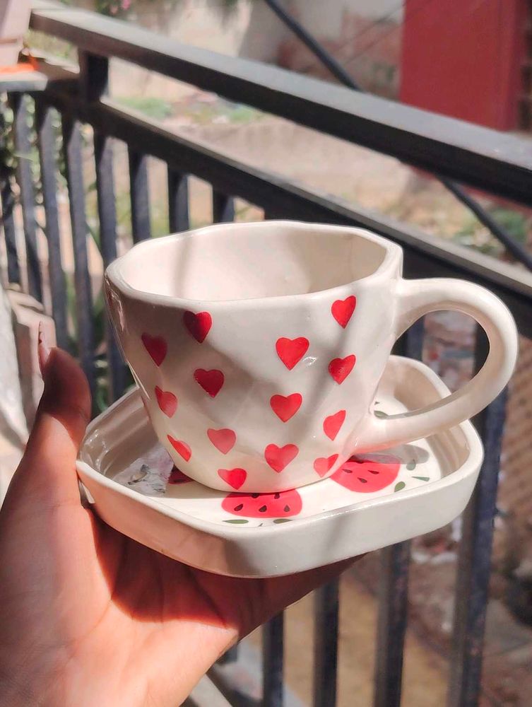 Pinterest-style cute cup with coaster