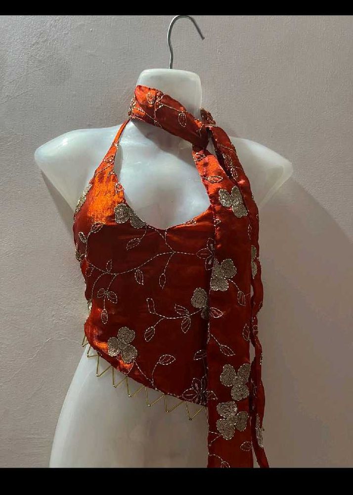 Desi chatpata backless halter top