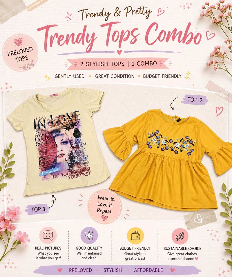 Trendy Tops Combo - 2 Stylish Top