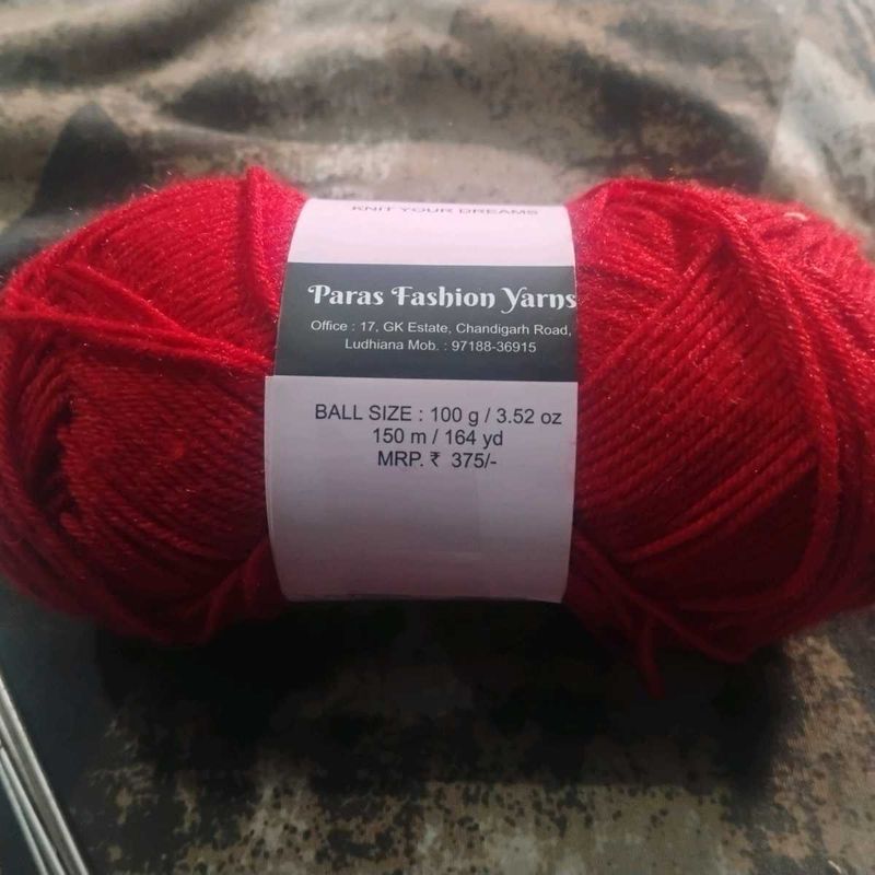 Red Yarn Ball for Knitting
