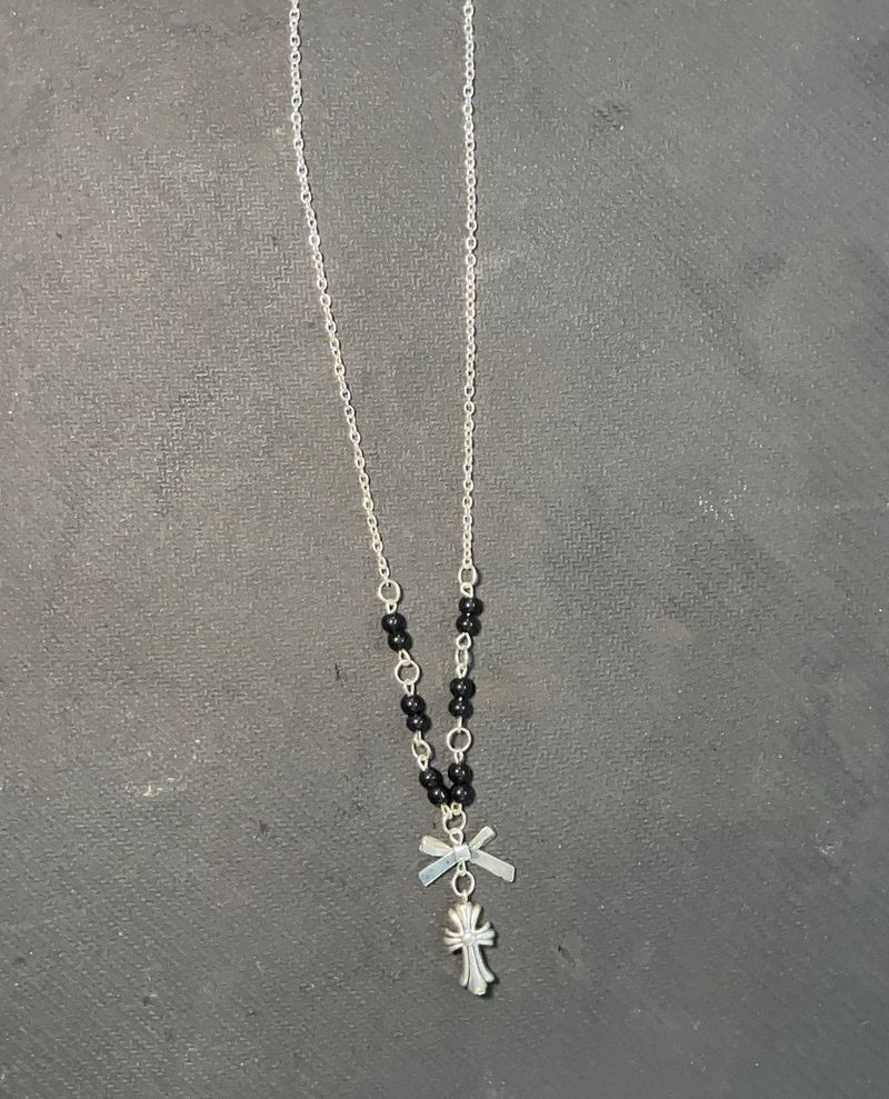 Silver Cross Pendant Necklace