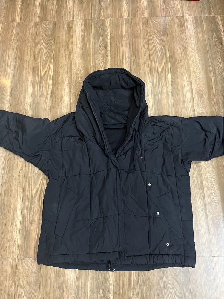 Oversized Unisex Black Puffered jacket