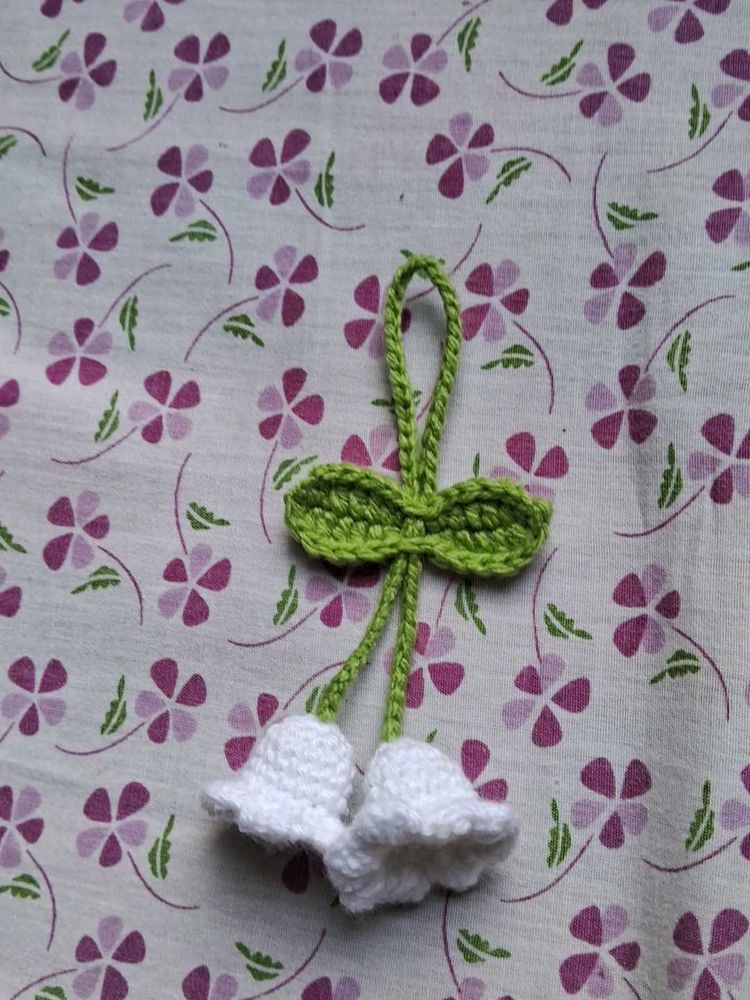 Handmade Crochet Lily Flower Hair Clip
