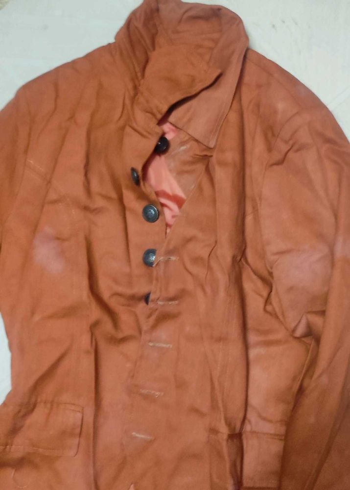 Vintage Orange Collared Jacket