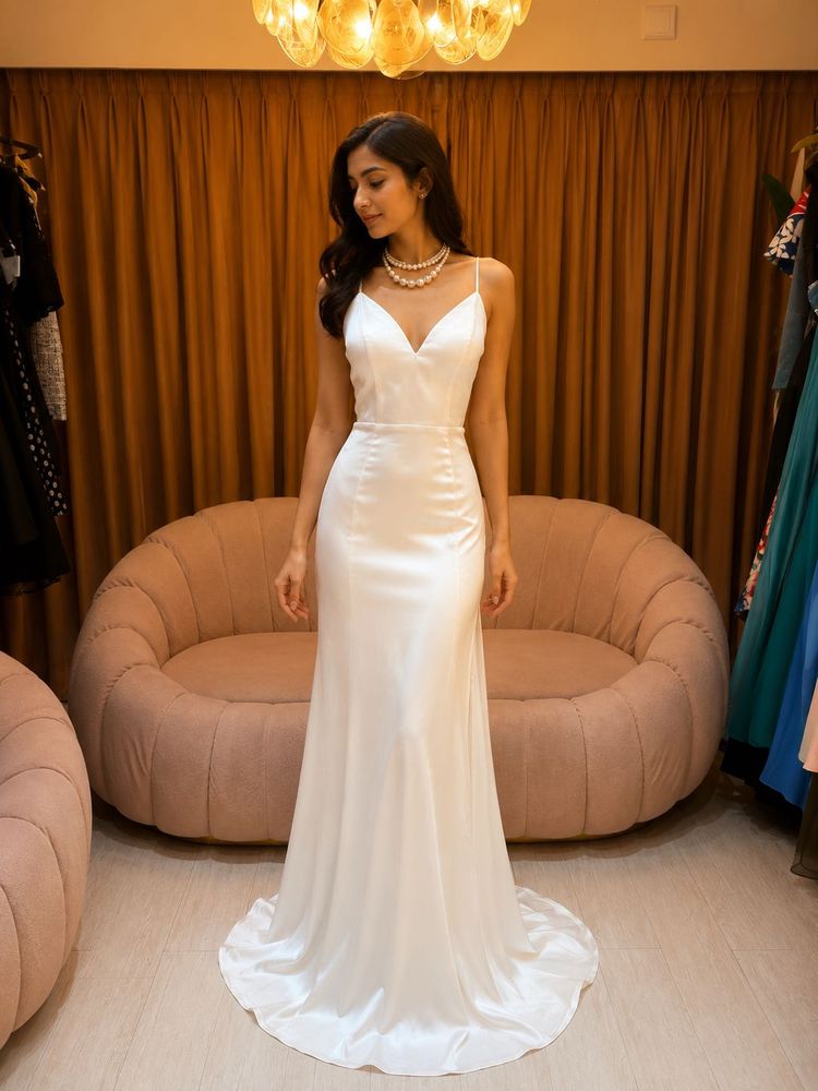 pretty white gown