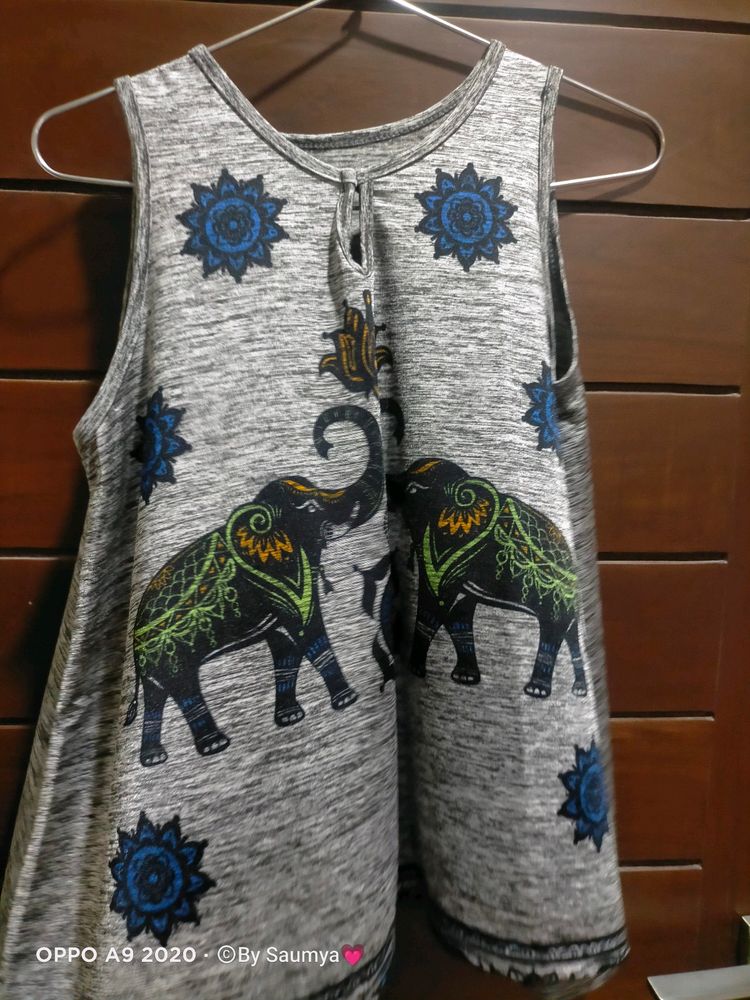 Grey Elephant Top