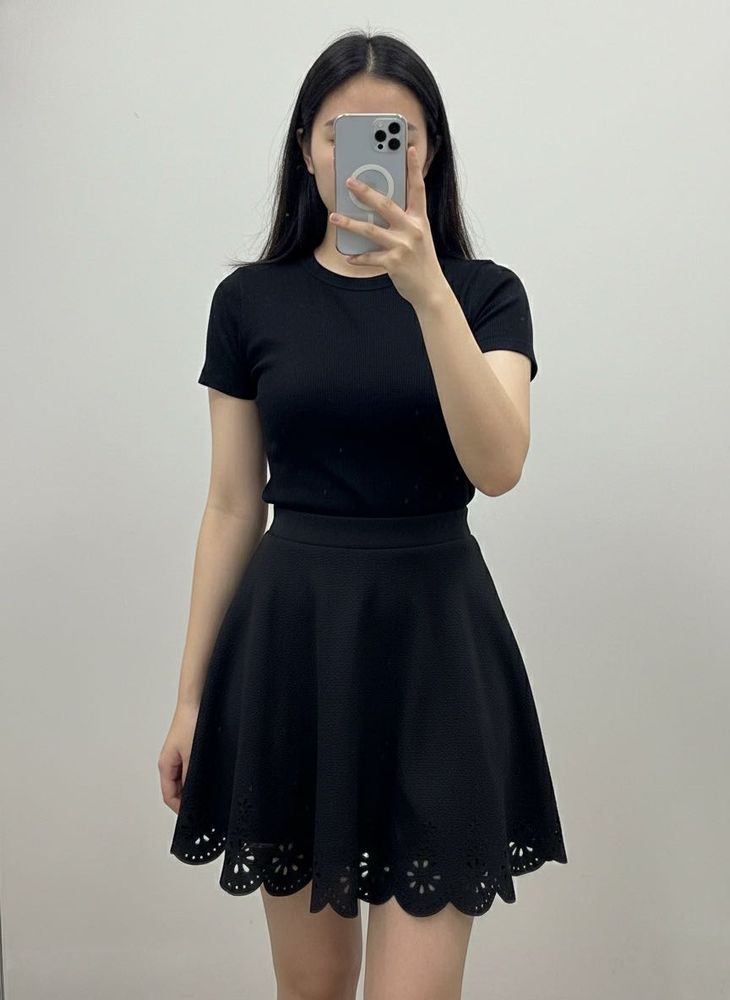 Chic Black A-Line Skirt