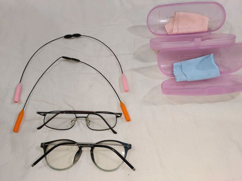 Two Spects And Eyewear String Holder