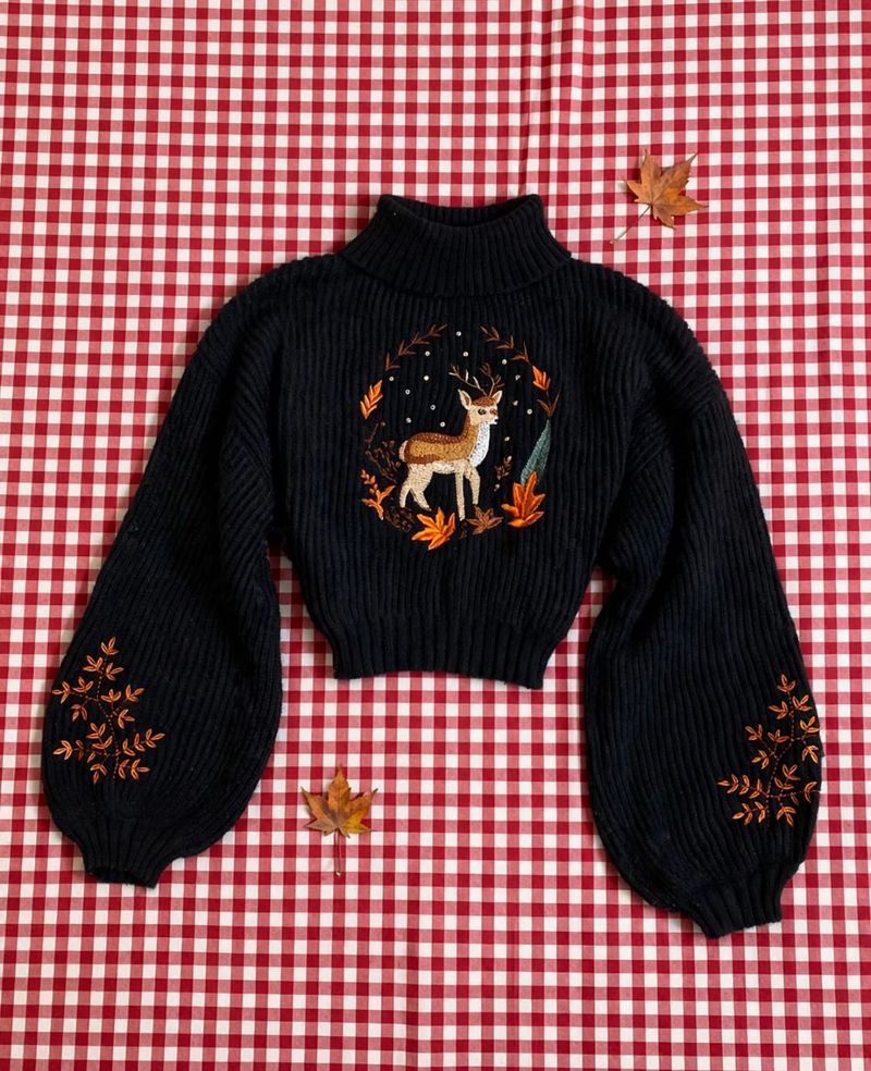 Cropped Dear Sweater