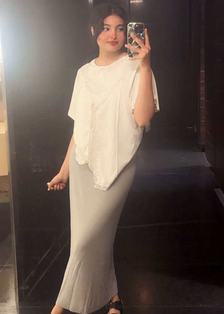 Grey Maxi Skirt