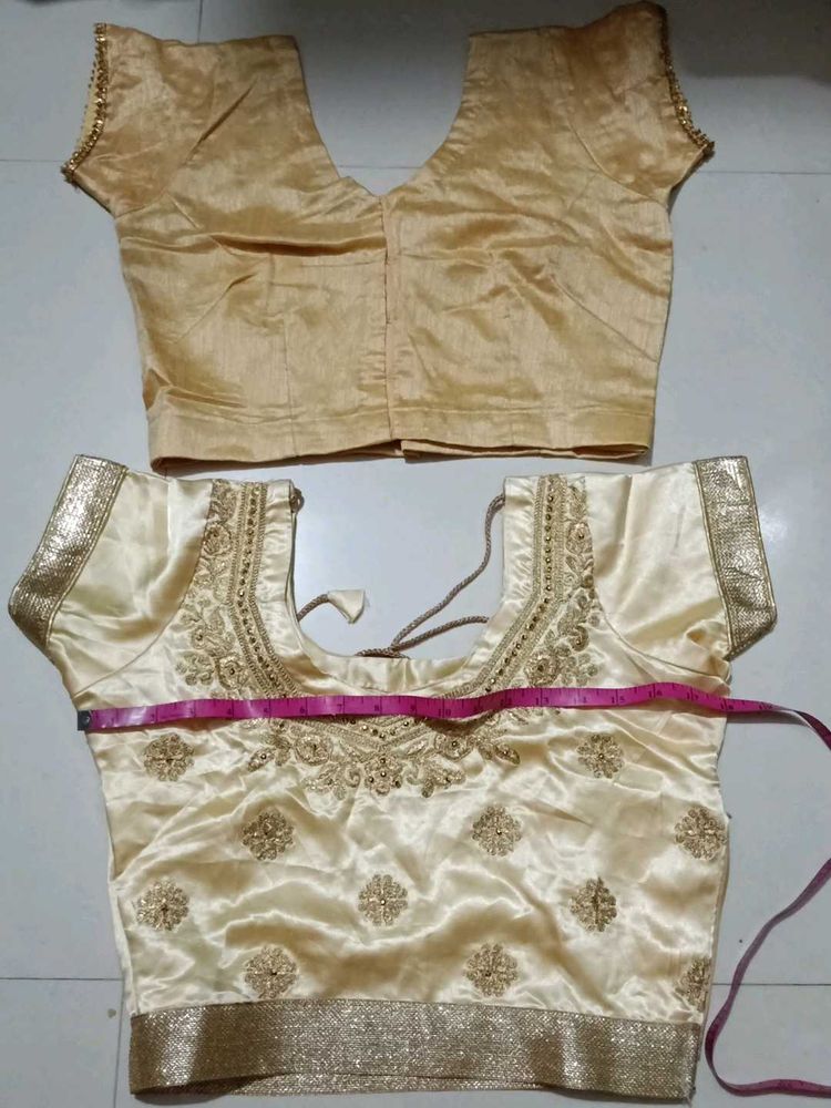 Golden Saree Blouse