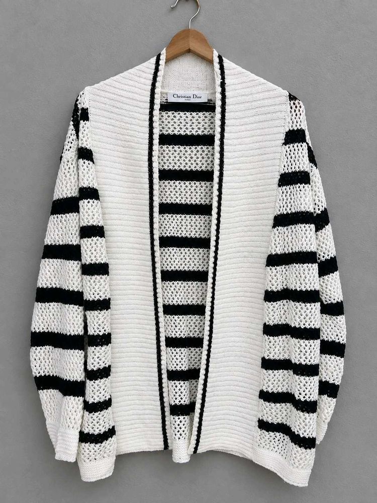 Christian Dior Striped Knit Cardigan
