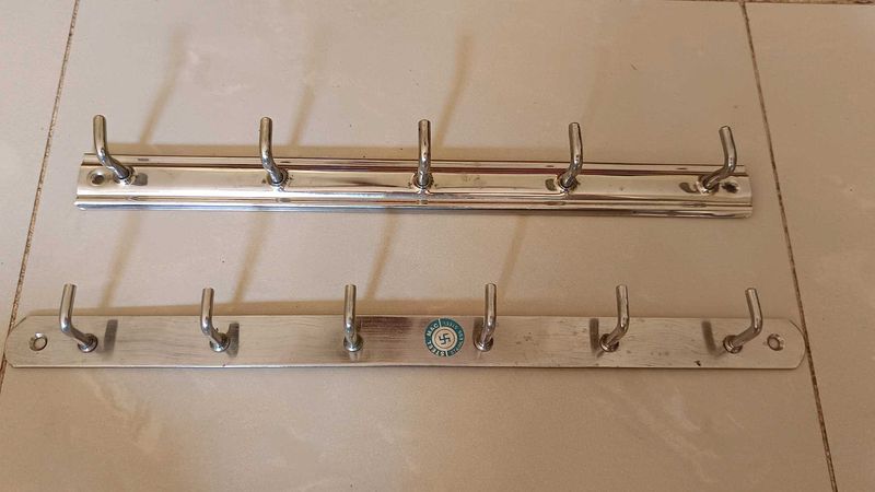 Unused Pack Of Two Steel Wall Hook Racks