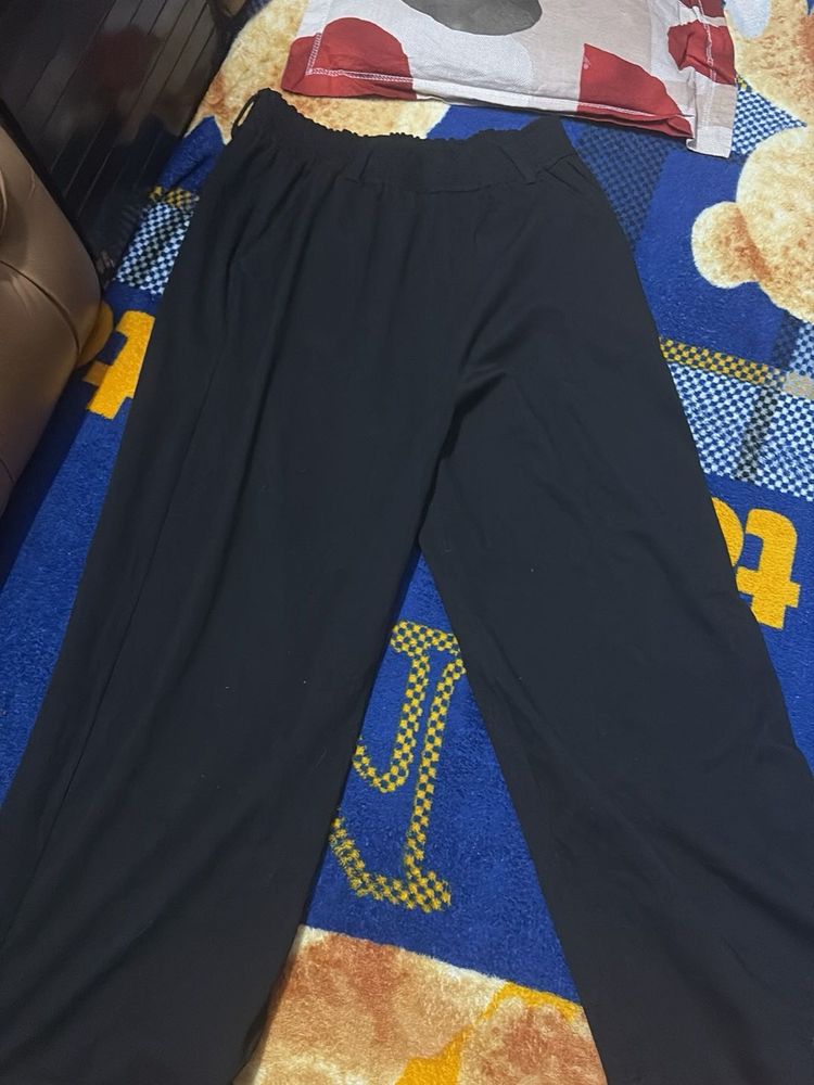 Black Wide Leg Lounge Pants