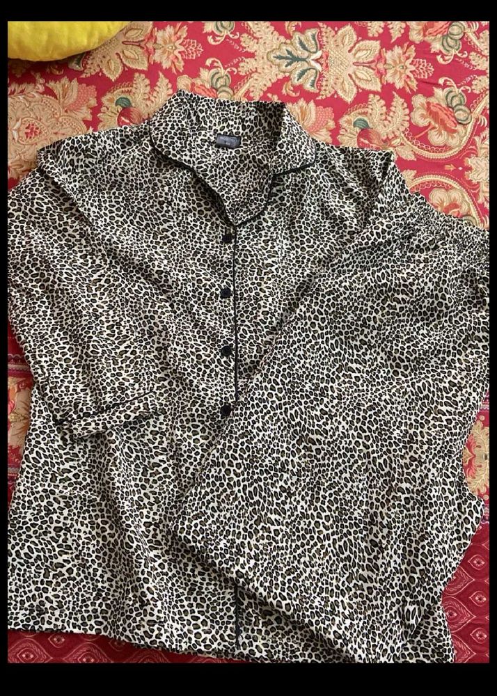Unused Animal Print Pajama Set