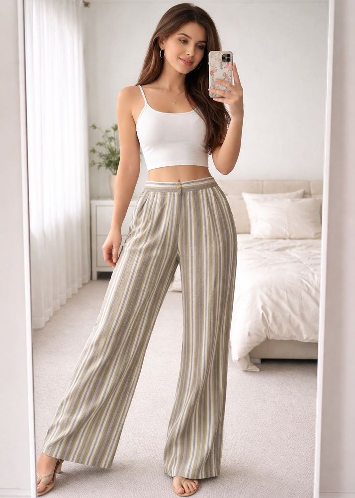 Striped Wide Leg Pants